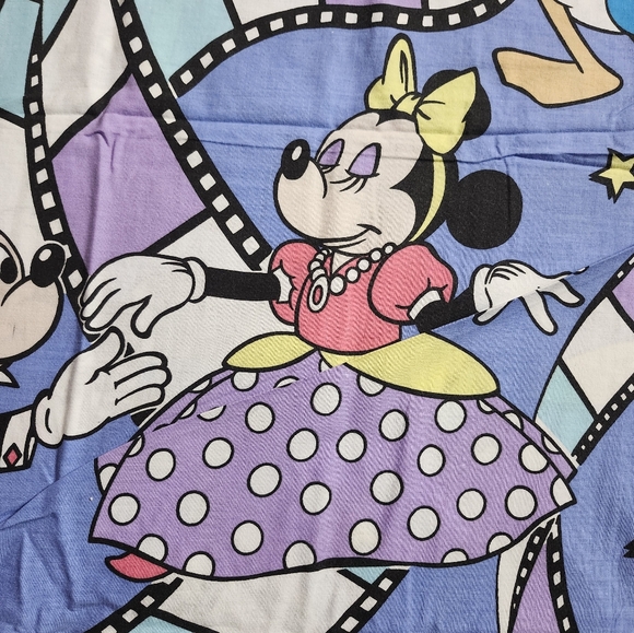 Vintage Disney "Hollywood Film" Double Sided Duvet Cover Zippered Twin - Picture 4 of 10